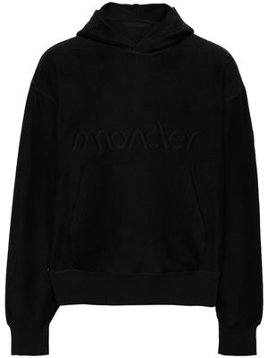 Moncler logo-embossed terry-cloth hoodie - Black