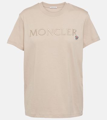 Moncler Logo embroidered cotton jersey T-shirt