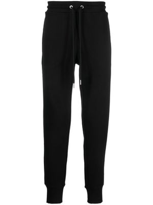 Moncler logo-embroidered cotton track pants - Black