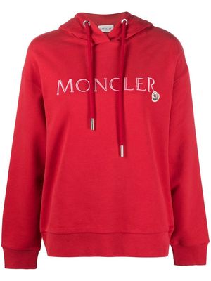 Moncler logo-embroidered drawstring hoodie