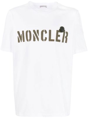 Moncler logo lettering T-shirt - White