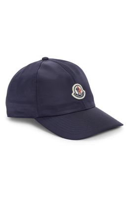 Moncler Logo Patch Adjustable Baseball Cap in Navy