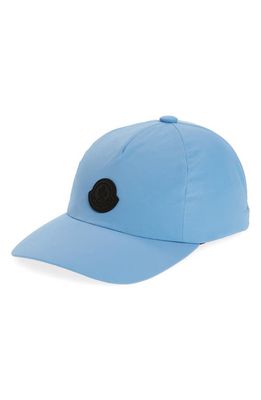 Moncler Logo Patch Baseball Cap in Light Blue