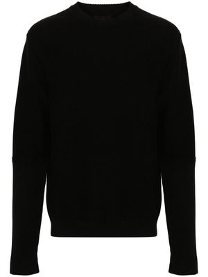 Moncler logo-patch cotton jumper - Black