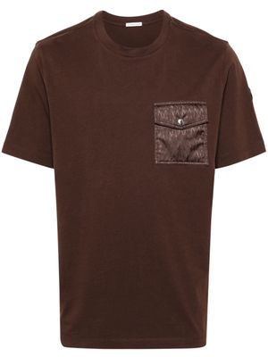 Moncler logo-patch cotton T-shirt - Brown