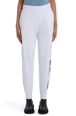 Moncler Logo Patch Graphic Joggers in White