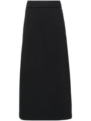 Moncler logo-patch jersey midi skirt - Black