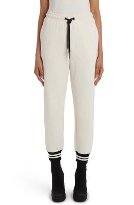 Moncler Logo Patch Joggers in White