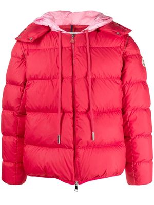 Moncler logo-patch padded-jacket - Red