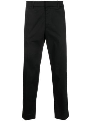 Moncler logo-patch straight-leg trousers - Black
