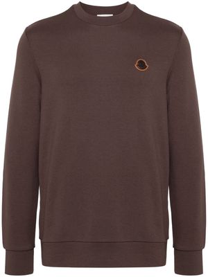 Moncler logo-patch sweatshirt - Brown