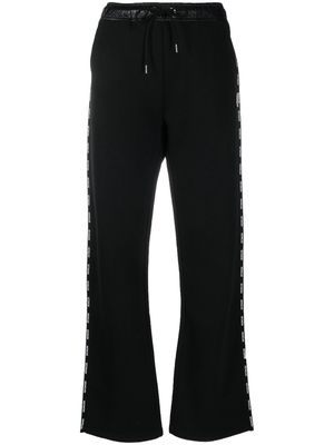 Moncler logo-patch wide-leg trousers - Black
