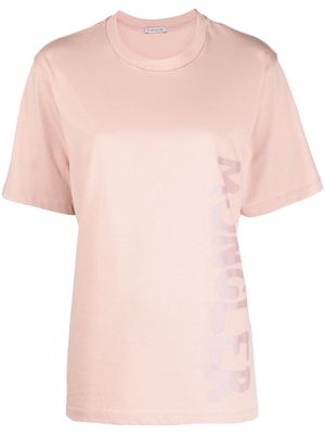 Moncler logo-print cotton T-shirt - Pink