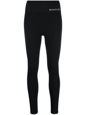 Moncler logo-print leggings - Black