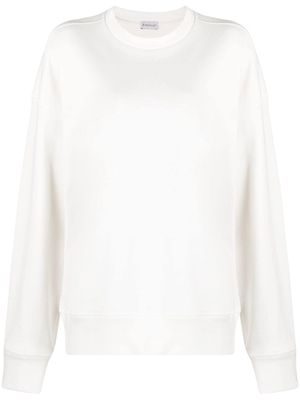 Moncler logo-print long-sleeve sweatshirt - White