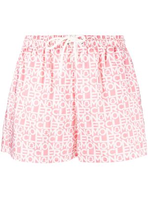Moncler logo-print shorts - Pink