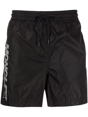 Moncler logo-print swimming shorts - Black