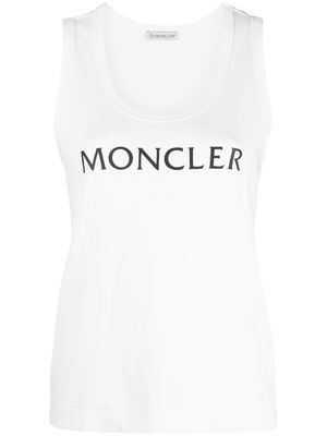 Moncler logo-print tank top - White