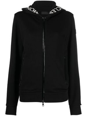 Moncler logo-print zip-up hoodie - Black