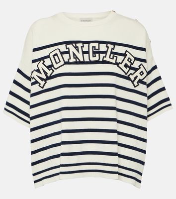 Moncler Logo striped cotton T-shirt