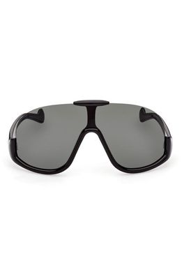 Moncler Lunettes Visseur Sunglasses in Black /Smoke Mirror