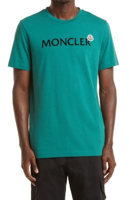Moncler Men's Logo Graphic Tee in Green