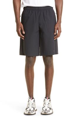 Moncler Mesh Panel Technical Shorts in Black