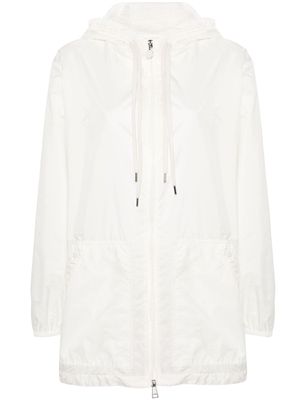 Moncler mesh-panels hooded jacket - White