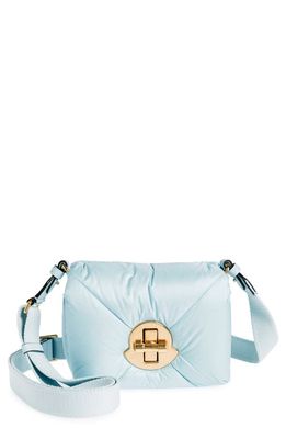 Moncler Mini Puf Quilted Nylon Crossbody Bag in Blue