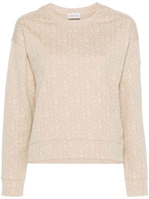 Moncler monogram-jacquard sweatshirt - Neutrals