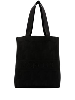 Moncler monogram-jacquard tote bag - Black