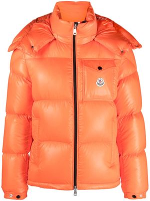 Moncler Montbeliard logo-patch padded jacket - Orange