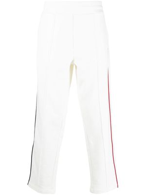 Moncler multicoloured trimming jogger trousers - White