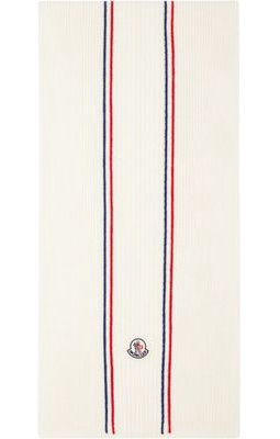 Moncler Off-White Tricolor Scarf
