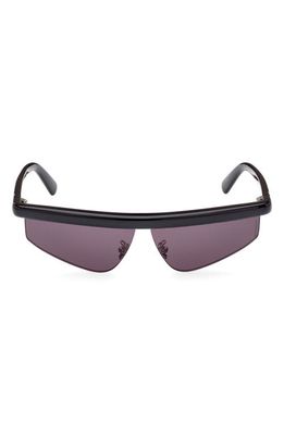 Moncler Orizion 65mm Rectangular Sunglasses in Black /Smoke