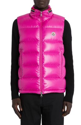 Moncler Ouse Quilted Down Puffer Vest in Pink