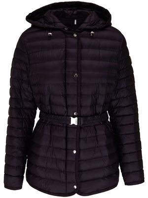 Moncler padded belted-waist coat - Black