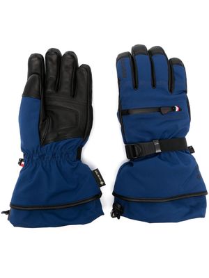 Moncler padded buckle-fastened gloves - Blue
