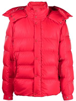 Moncler padded-design zipped-up jacket - Red