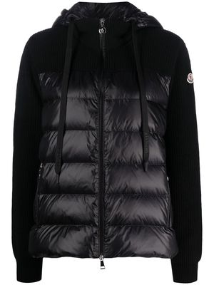 Moncler padded hooded cardigan - Black