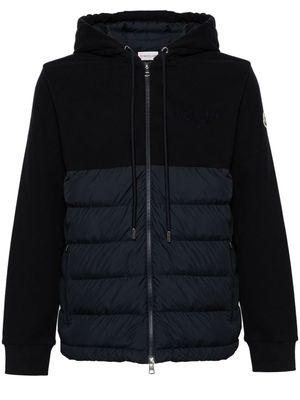 Moncler padded-panelled hooded jacket - Blue