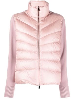 Moncler padded zip-up wool cardigan - Pink
