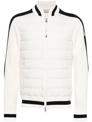 Moncler panelled zip-up down jacket - Neutrals