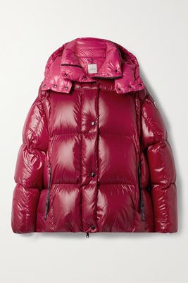 Moncler - Parana Hooded Quilted Padded Shell Down Jacket - Burgundy