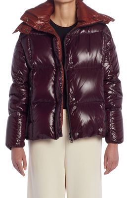 Moncler Parana Quilted Down Jacket in Burgundy
