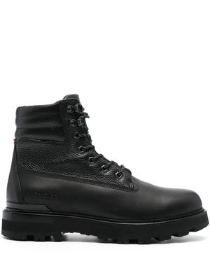 Moncler Peka lace-up leather boots - Black