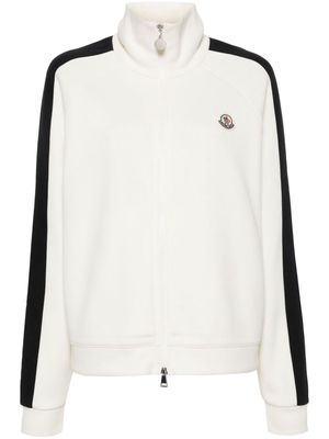 Moncler piqué zip-up sweatshirt - Neutrals