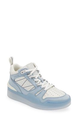Moncler Pivot High Top Sneaker in Light Blue/White
