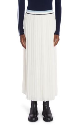 Moncler Pleated Skirt in Silk White