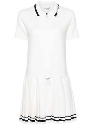 Moncler polo knitted minidress - White